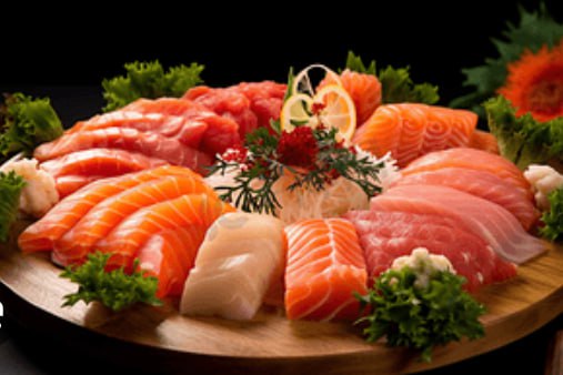 Premium salmon sashimi
