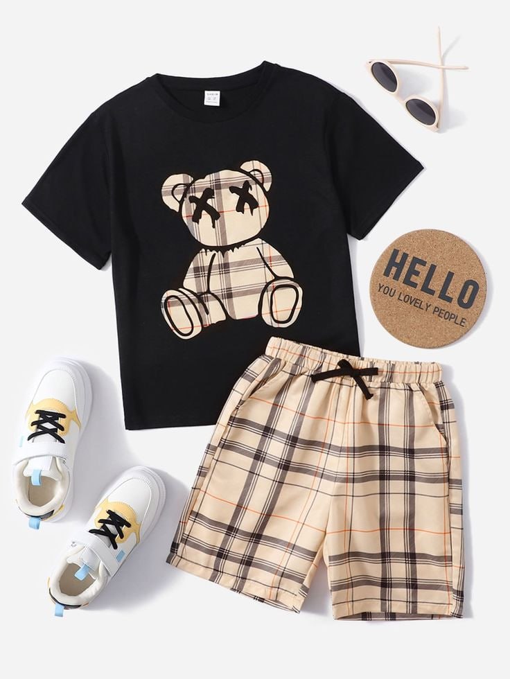 2 Piece Teen Boys Summer Casual Outfit Set